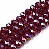 Electroplate Glass Beads Strands EGLA-A034-T2mm-B29-4