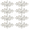 8Pcs Glass Cabochons(Hot Melt Adhesive On The Back) GGLA-FG0001-07B-1