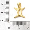 925 Sterling Silver Micro Pave Clear Cubic Zirconia Pendants STER-Z012-06G-04-3