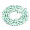 Opaque Solid Color Electroplate Glass Beads Strands EGLA-A039-P2mm-B20-3