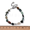 Natural Indian Agate Beaded Bracelets for Women G-P563-07P-20-5