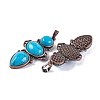 Synthetic Turquoise Pendants G-Q158-04-01-2