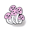 Halloween Black Zinc Alloy Skull Mushroom Enamel Pins JEWB-L018-03EB-02-1