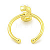 Rack Plating Brass Open Cuff Rings for Women RJEW-F162-01G-S-3
