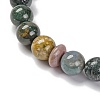 Natural Indian Agate Beads Stretch Bracelets BJEW-A025-01K-3