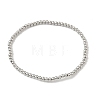 Brass Round Beaded Stretch Bracelets for Men Women BJEW-B148-05A-P-4
