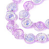 Electroplate Transparent Glass Beads Strands EGLA-S190-05G-3