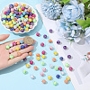400Pcs Plating Acrylic Beads PACR-PA0001-25-3