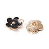 Light Gold Plated Alloy Enamel Pendants ENAM-YW0002-20E-2