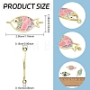 10Pcs Alloy Enamel Fish Links Connectors ENAM-YW0005-86A-3