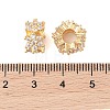 Brass Micro Pave Clear Cubic Zirconia Beads KK-B100-005G-3