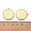304 Stainless Steel Pendant Cabochon Settings STAS-N108-71G-3