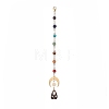 4Pcs 4 Style Natural & Synthetic Mixed Gemstone Chakra Pendant Decorations HJEW-JM00922-2