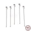 Rhodium Plated 925 Sterling Silver Flat Head Pins STER-M117-03B-P-1