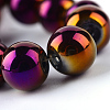 Electroplate Transparent Glass Beads Strands EGLA-Q062-4mm-D06-4