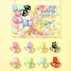 48Pcs 2 Styles UV Plated Acrylic Beads SACR-FS0001-37-6