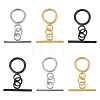 7Pcs Ring Brass Toggle Clasps KK-TADJ0001-22-1