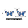 30Pcs 5 Colors Zinc Alloy Butterfly Jewelry Charms FIND-TA0001-61-20