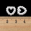 White Tone Imitated Pearl Style Acrylic Heart Cabochons X-OACR-H004-3