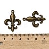 Lily Symbol Tibetan Style Alloy Pendants PALLOY-E776-01AB-01-3
