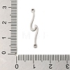 Non-Tarnish 304 Stainless Steel Wave Links Connector Charms STAS-S123-03P-05-3