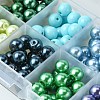 Mixed Pearlized Round Glass Pearl Beads HY-D0004-8mm-B-3