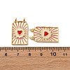 Brass Enamel Pendants X-KK-Q098-03G-3