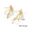 Brass Micro Pave Cubic Zirconia Stud Earrings WG17D8C-01-4