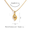 304 Stainless Steel Crystal Rhinestone Hollow Pendant Necklaces WG5EFC4-05-2