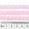 Spray Painted Crackle Glass Beads Strands DGLA-C002-8mm-03-5