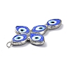 Handmade Evil Eye Lampwork Pendants LAMP-C009-04P-02-2