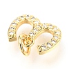 Brass Micro Pave Cubic Zirconia Charms ZIRC-O037-22G-3