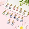 Printed Handmade Porcelain Dangle Earrings EJEW-JE07488-1