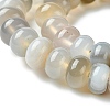 Natural Grey Agate Stone Beads Strands G-S105-8mm-03-5