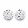 Tarnish Resistant 304 Stainless Steel Pendant Rhinestone Settings STAS-N097-251P-2