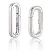 2Pcs 2 Styles 925 Sterling Silver Spring Gate Rings FIND-BBC0004-30-6