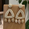 Raffia & Rattan Chandelier Earrings WG28300-01-1