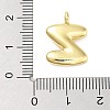 Rack Plating Brass Balloon Letter Pendants KK-C050-01G-Z-3