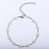 Daisy Alloy Enamel Link Chain Bracelets for Women FS-WGBA8A6-05-1