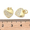 Brass Micro Pave Clear Cubic Zirconia Pendants KK-F930-09G-3