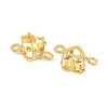 Brass Pave Cubic Zirconia Heart Connector Charms KK-P347-02G-01-3