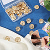 30Pcs 1-Hole Alloy Shank Buttons FIND-CA0011-66B-5