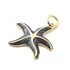 Brass Enamel Pendants KK-Q029-04G-02-3