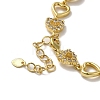 Rack Plating Brass Micro Pave Clear Cubic Zirconia Necklaces KK-R158-14G-1-3
