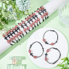30Pcs Sports Theme Acrylic Beads Braided Bead Bracelets BJEW-BM00012-3