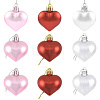 10Pcs 3 Styles Plastic Heart Pendant Decorations AJEW-FS0001-48-1