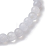6mm Natural Blue Lace Agate Round Beaded Stretch Bracelets BJEW-JB10855-02-4