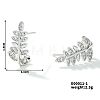 Fashionable and Versatile 3D Leaf Stud Earrings with Copper YH8116-1-1