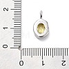 925 Sterling Silver Cubic Zirconia Oval Charms STER-S006-01S-K-3