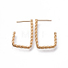Brass Clear Micro Pave Cubic Zirconia Stud Earrings KK-N232-192-NF-2